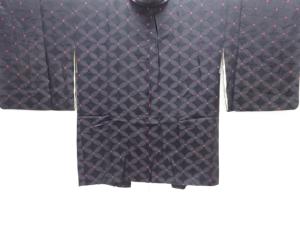 大正ロマン　絞り　七宝模様織り出し羽織